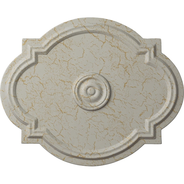 Ekena Millwork Waltz Ceiling Medallion (Canopies up to 4 1/2"), 21 1/4"W x 17 3/8"H x 1"P, Pot of Cream Crackle CM21WAPCC - main